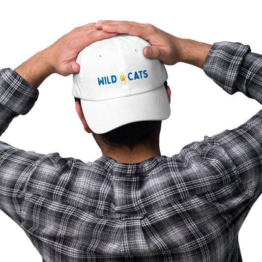 White and Blue Wild Cats Dad Hat