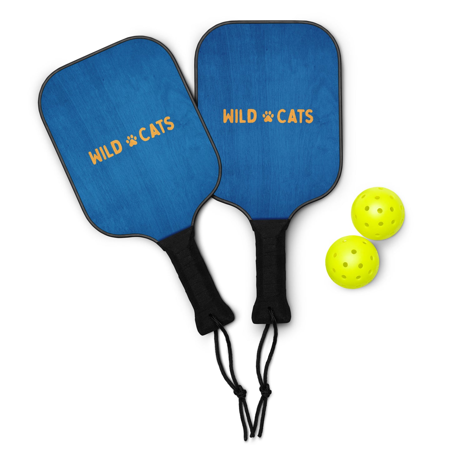 Blue Wild Cats Pickleball Paddle Set