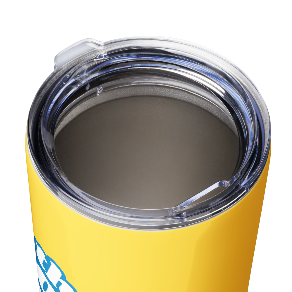 Yellow Let The World Hear You Roar Stainless Steel Tumbler