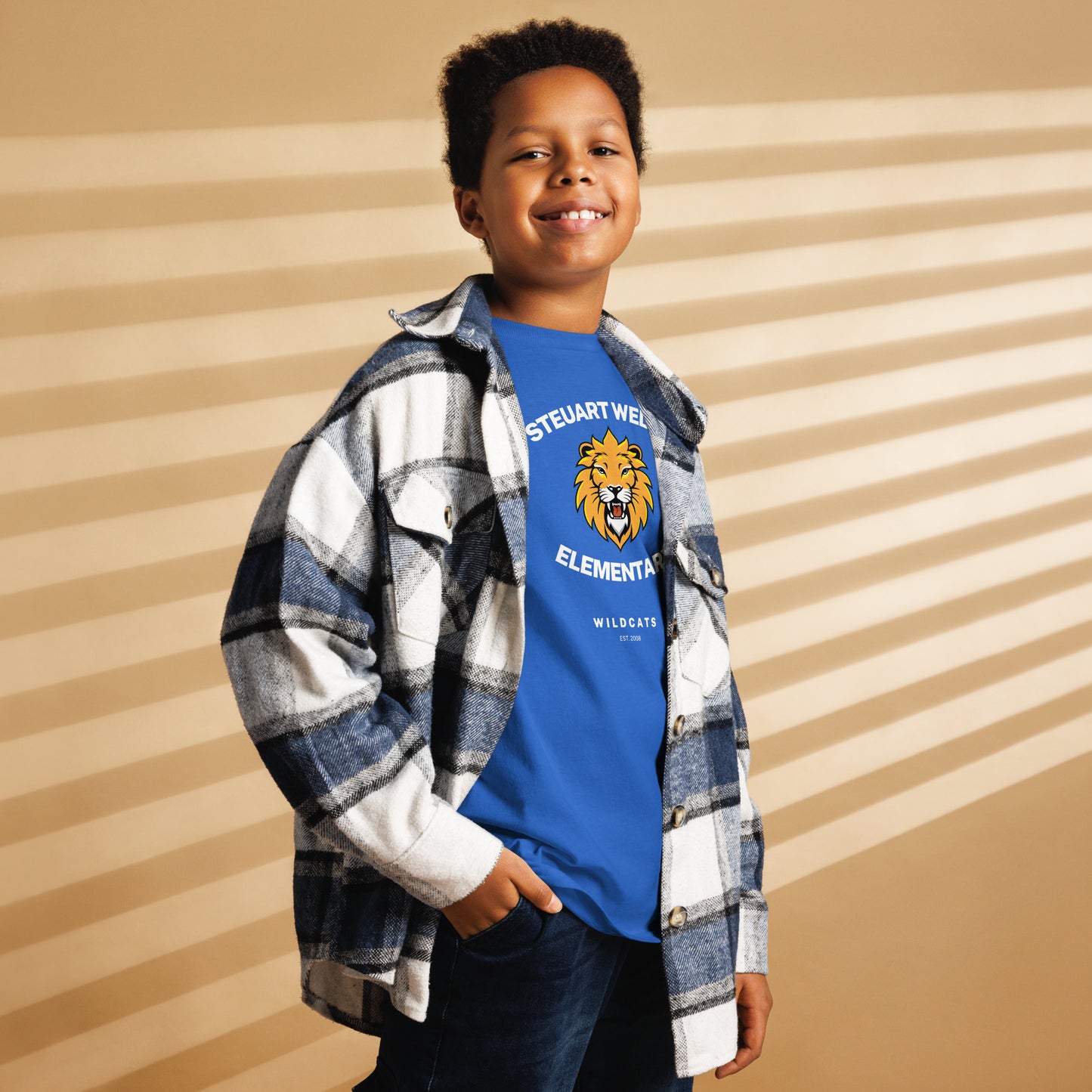 Wild Cat Let's Roar Mascot Youth Classic Tee