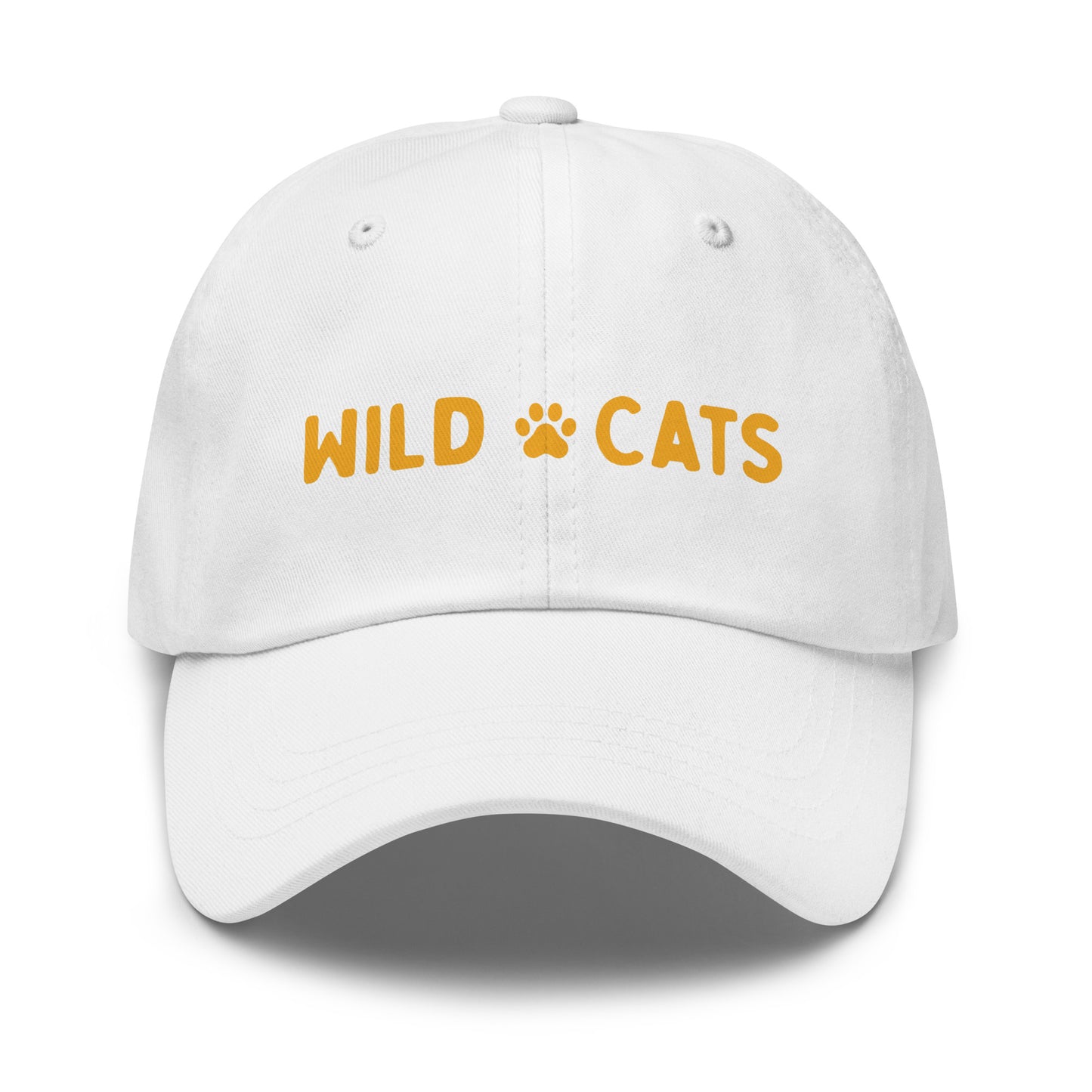 White and Yellow Wild Cats Baseball Hat