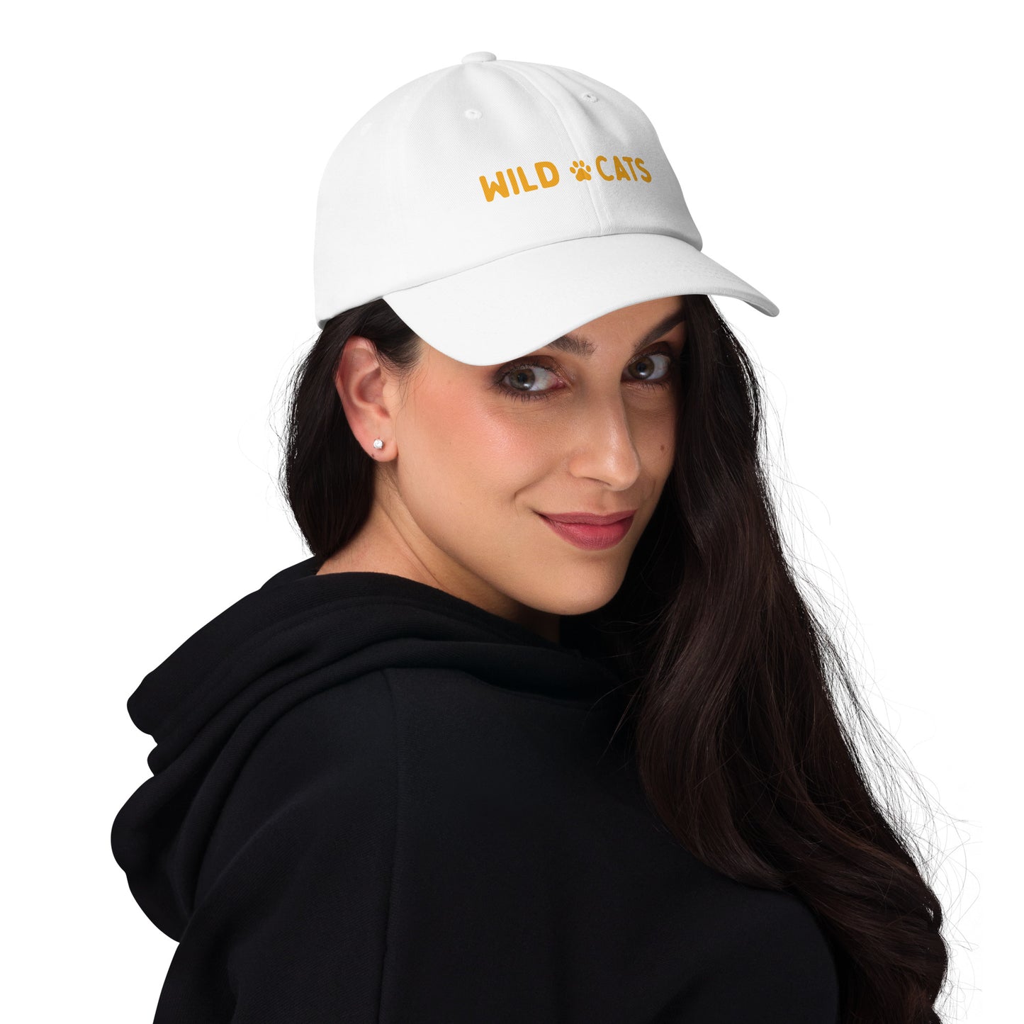 White and Yellow Wild Cats Baseball Hat