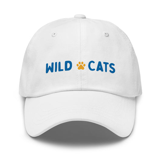 White and Blue Wild Cats Dad Hat