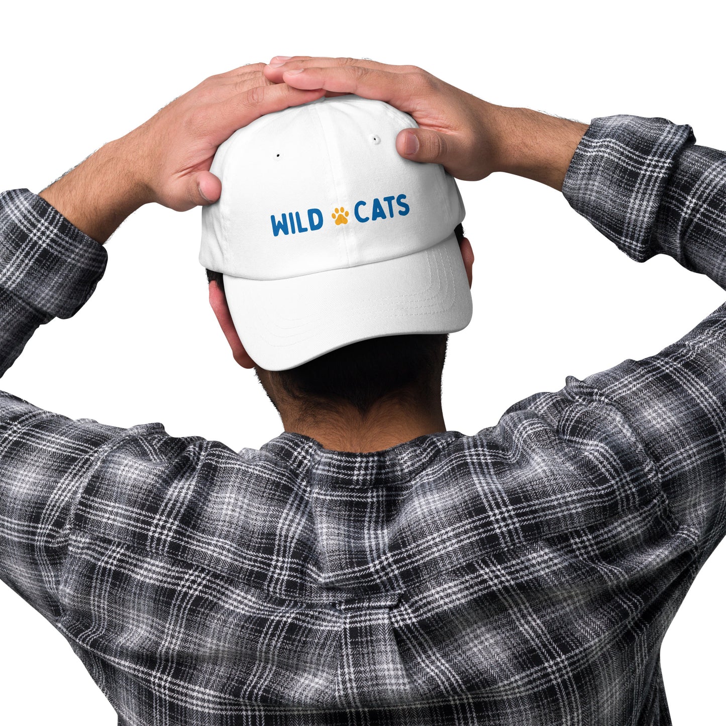 White and Blue Wild Cats Dad Hat