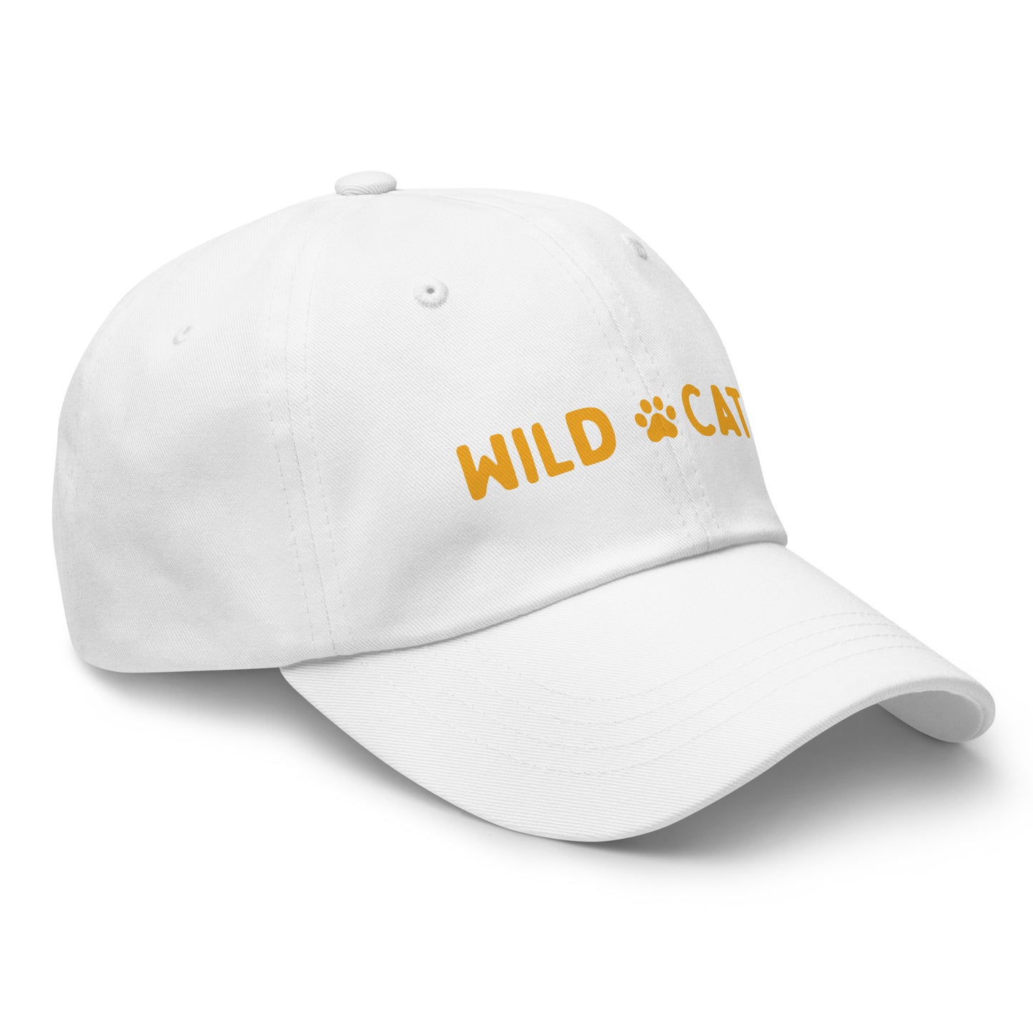 White and Yellow Wild Cats Baseball Hat