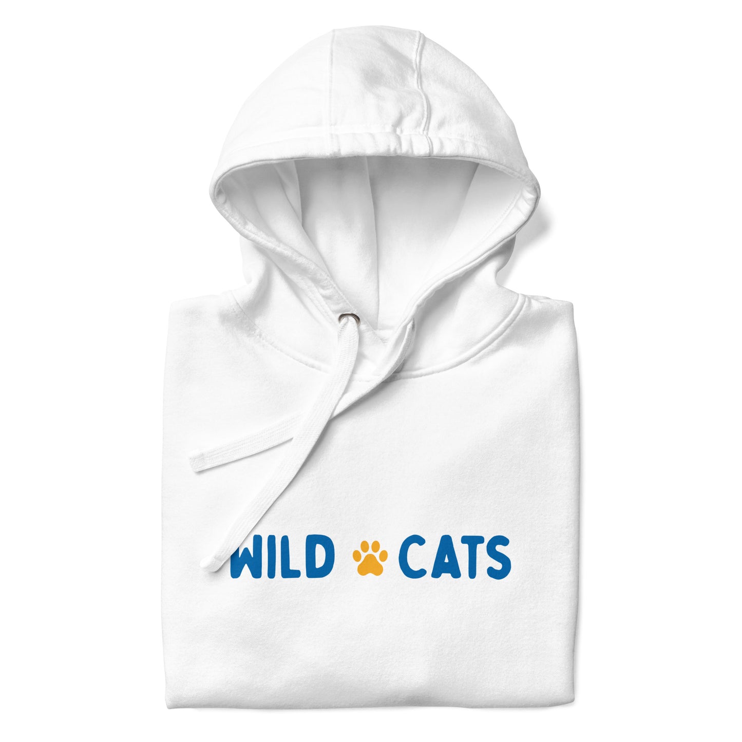 White and Blue Unisex Adult Hoodie
