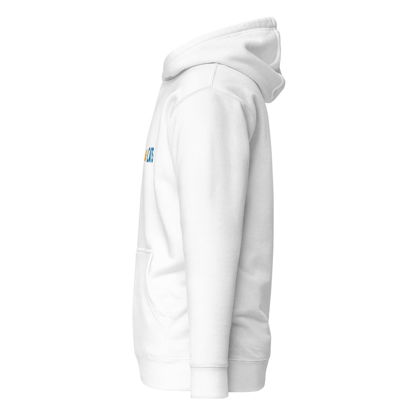 White and Blue Unisex Adult Hoodie