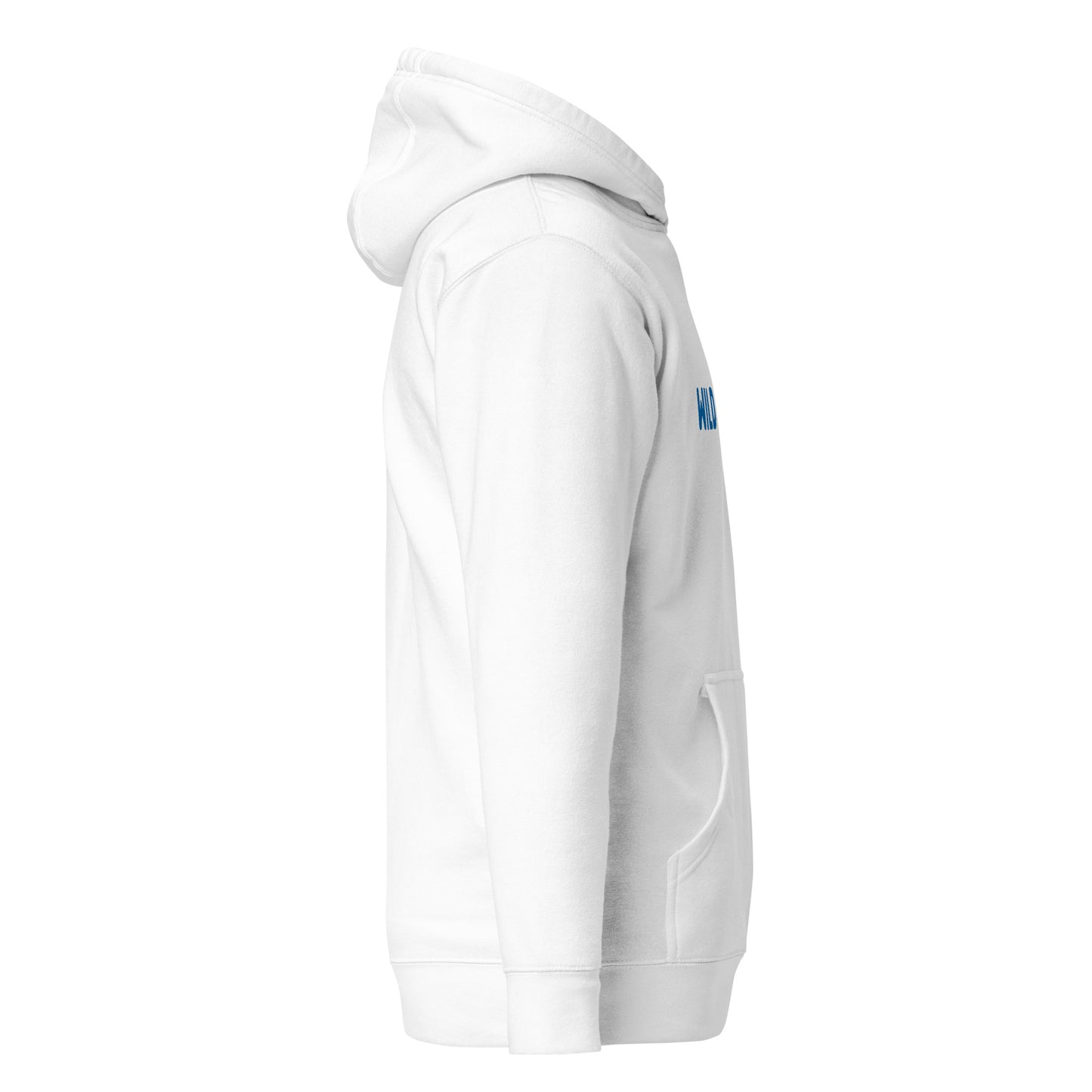 White and Blue Unisex Adult Hoodie