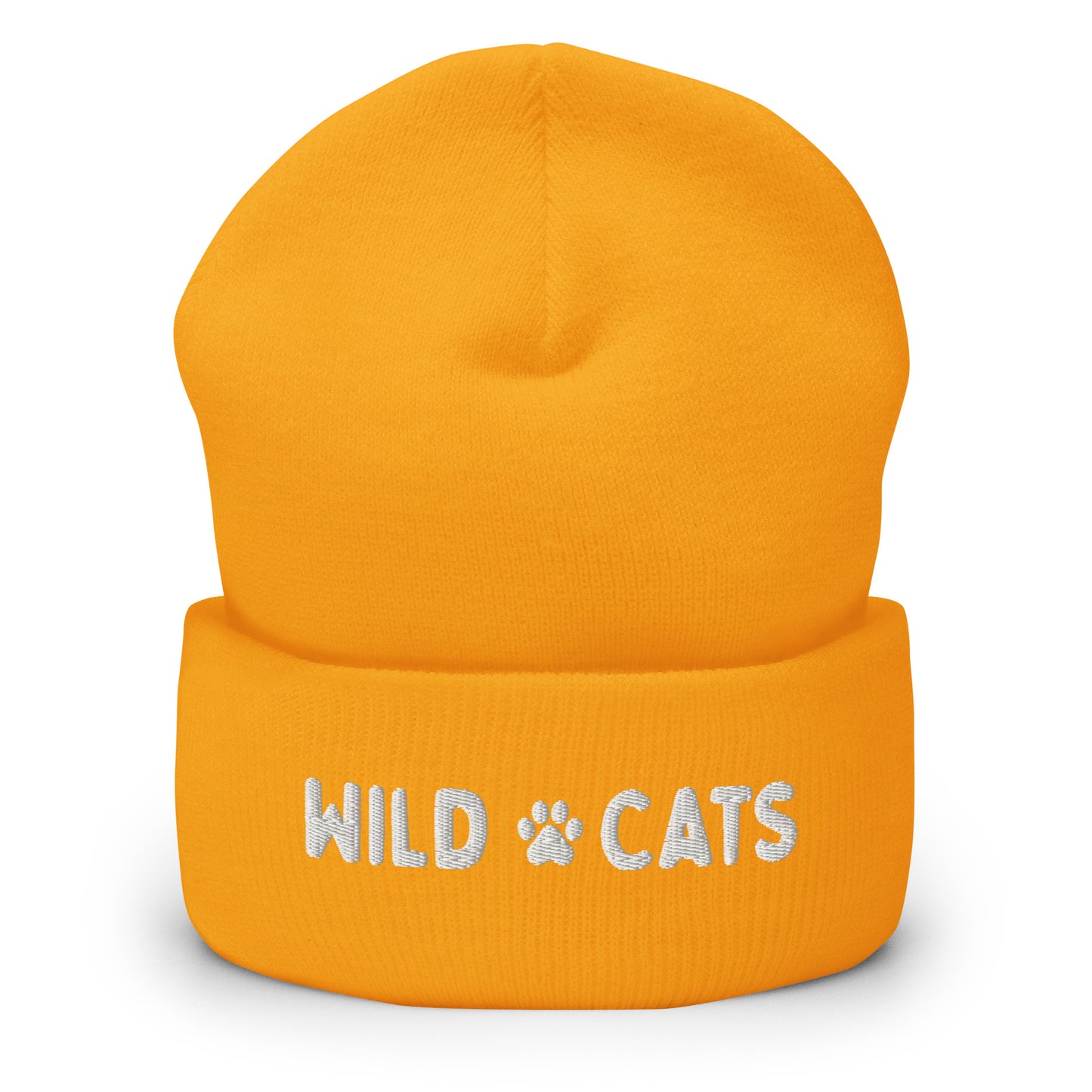 Yellow Wild Cats Cuffed Beanie