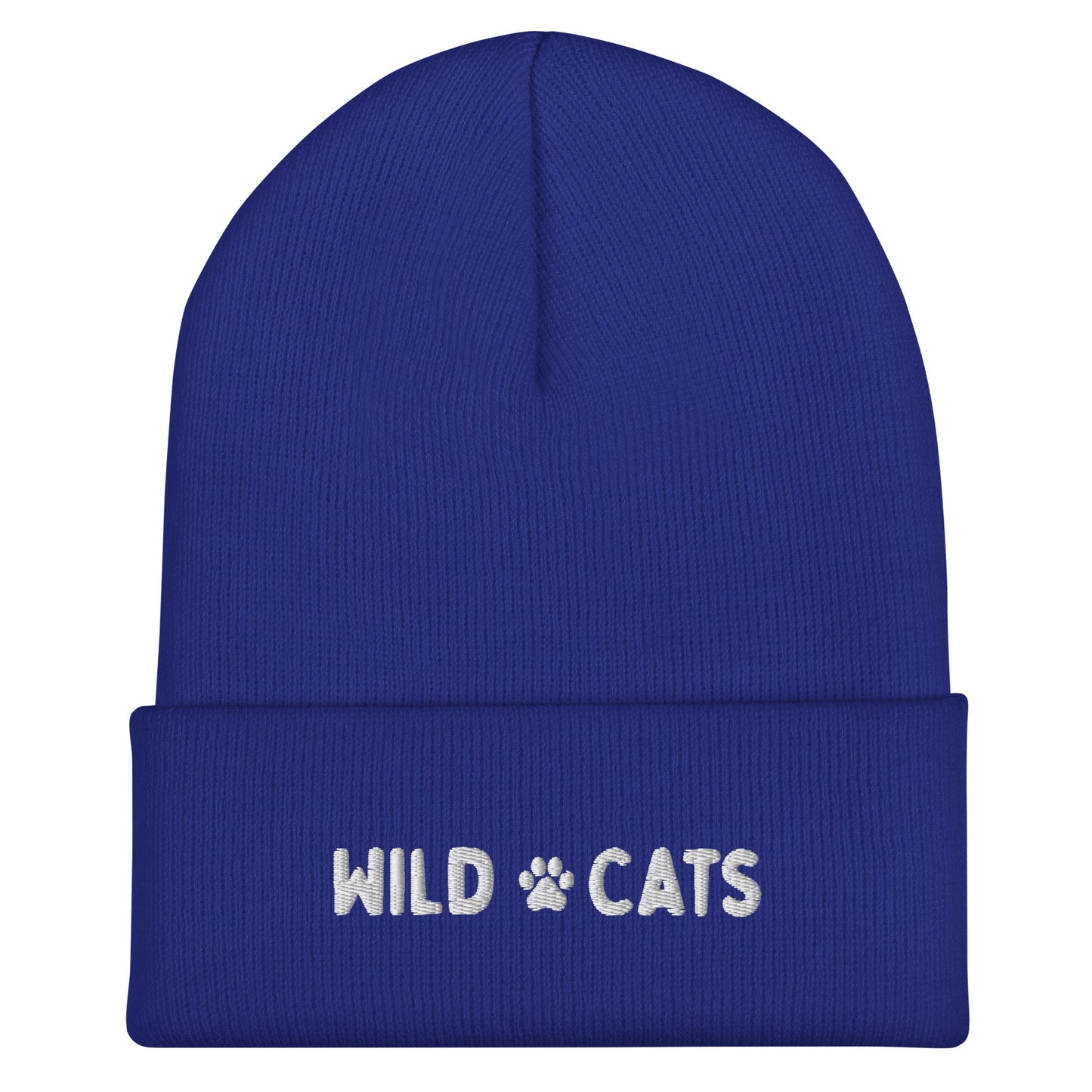 Blue Wild Cats Cuffed Beanie