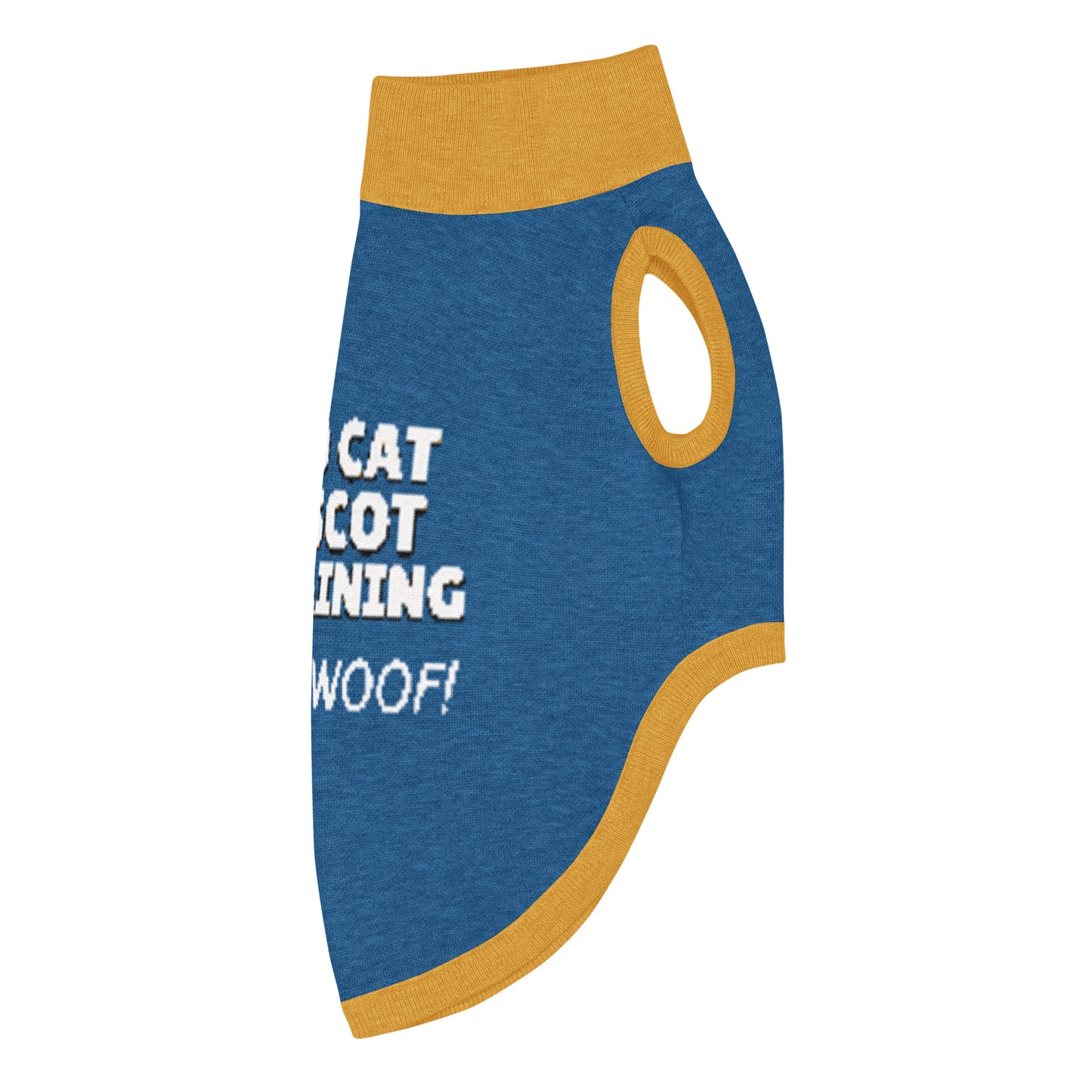 Wild Cat Mascot in Training Knitted Dog Sweater