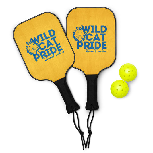 Yellow Wild Cat Pride Pickleball Paddle Set