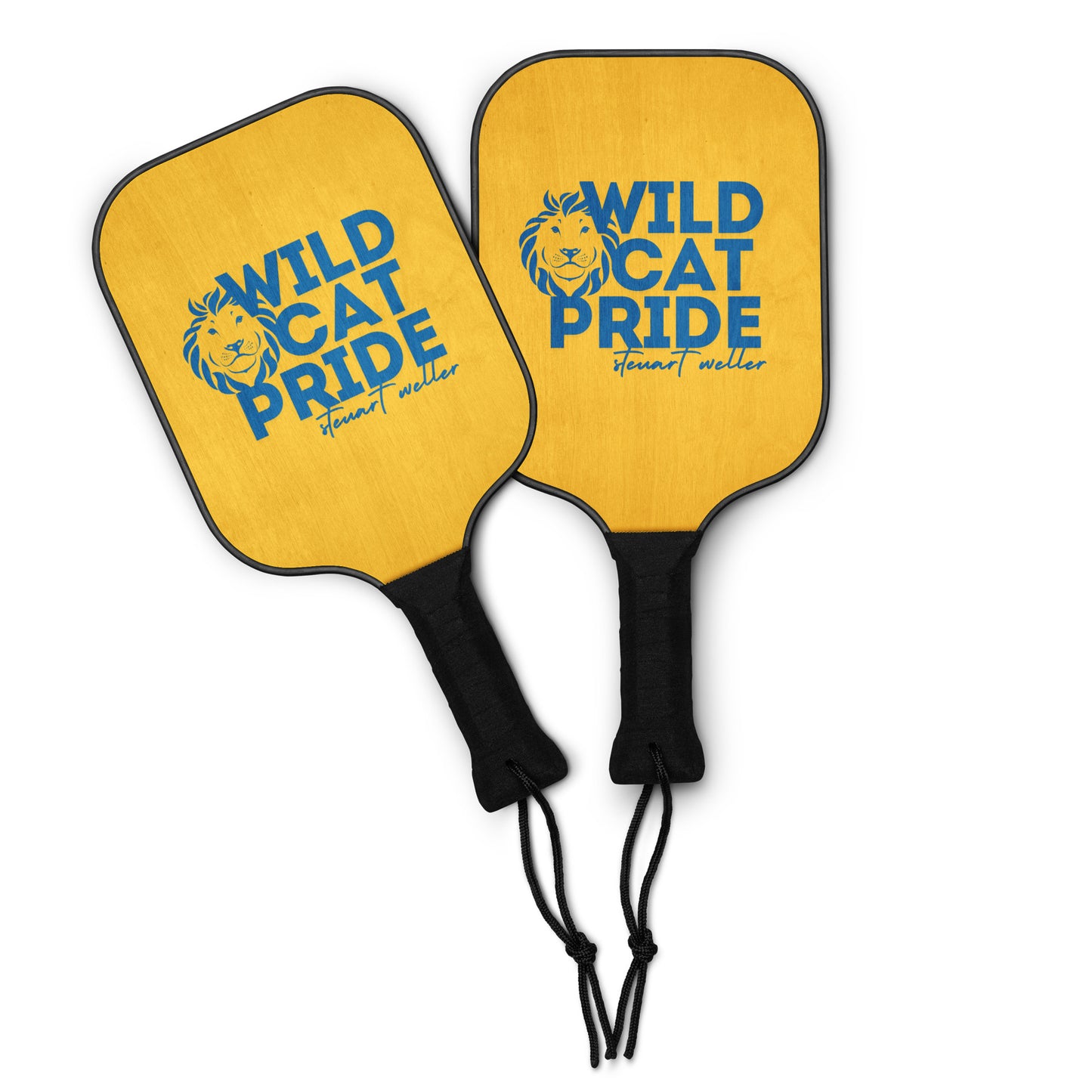Yellow Wild Cat Pride Pickleball Paddle Set