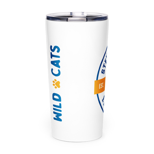 White Wild Cats Stainless Steel Tumbler