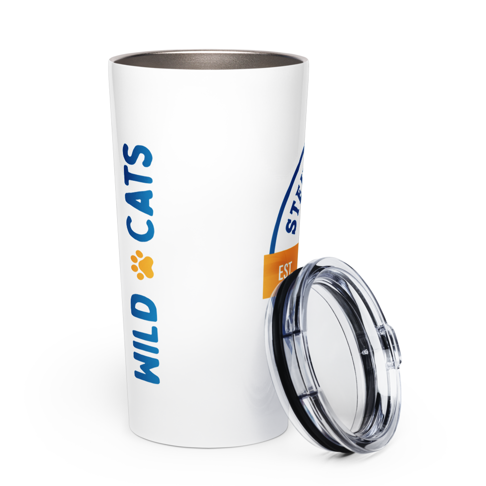 White Wild Cats Stainless Steel Tumbler