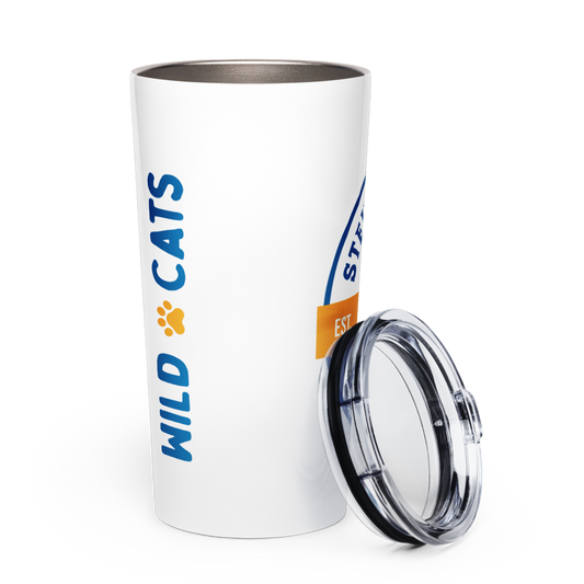 White Wild Cats Stainless Steel Tumbler