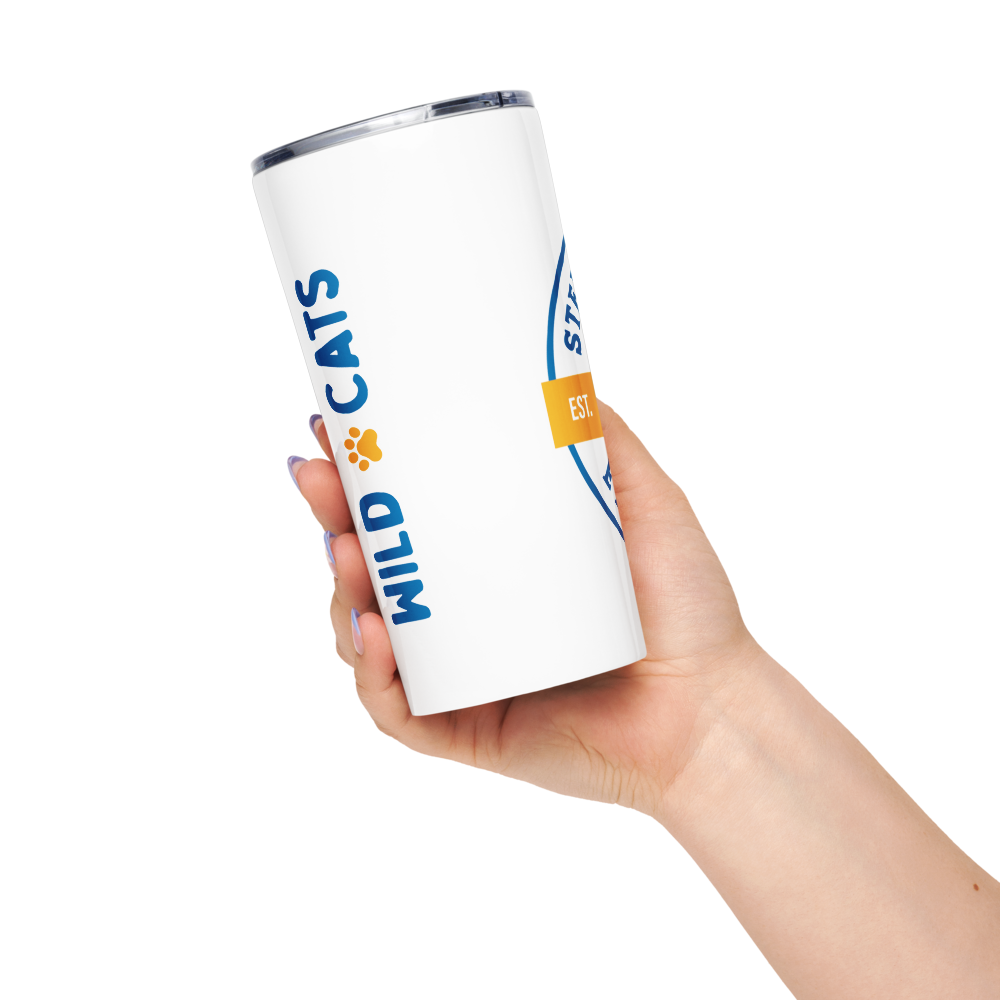 White Wild Cats Stainless Steel Tumbler