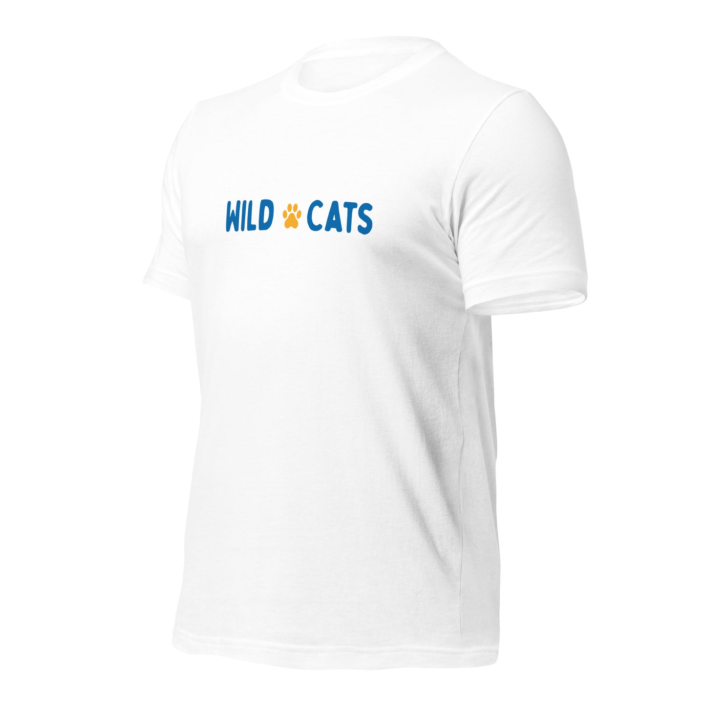 White and Blue Wild Cats Unisex Adult T-Shirt