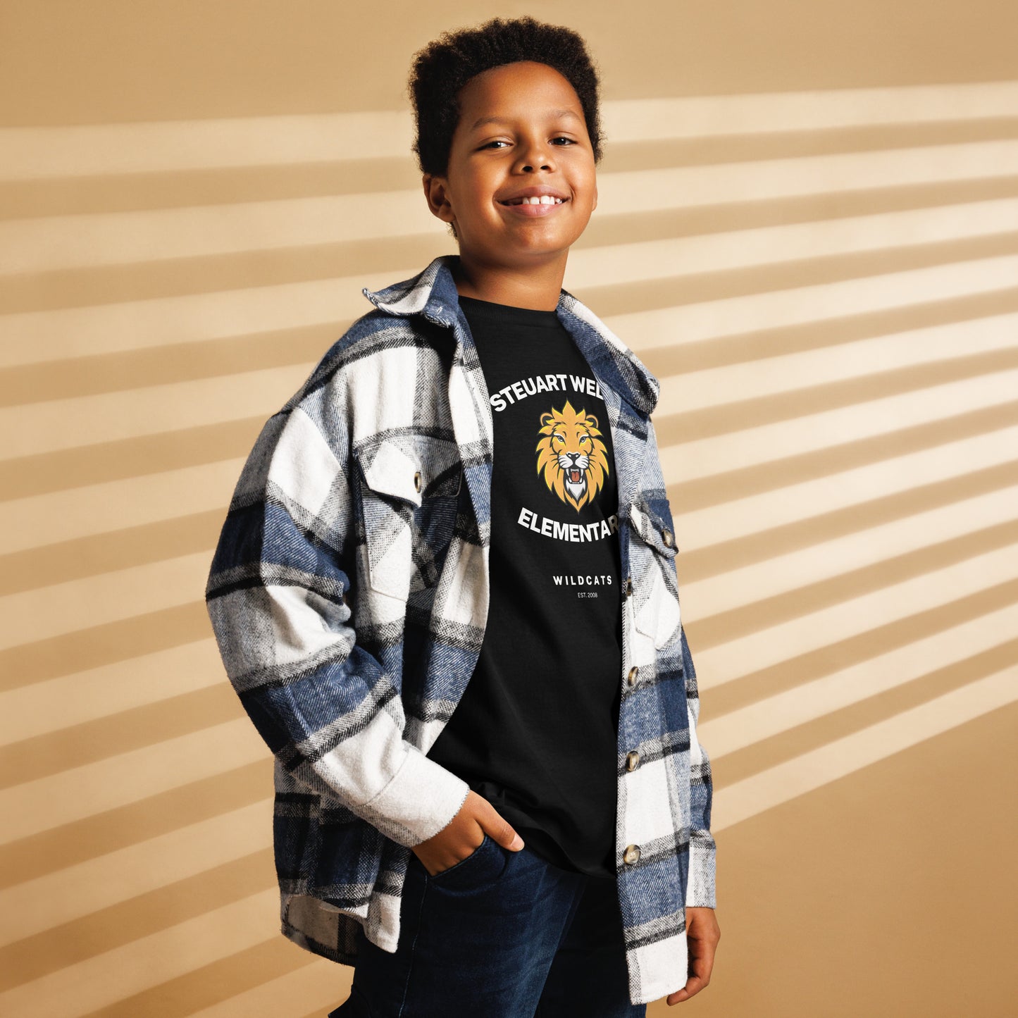 Wild Cat Let's Roar Mascot Youth Classic Tee